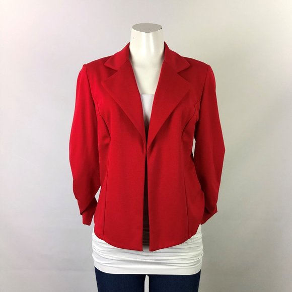 Joseph Ribkoff Red Jersey Blazer Size 10